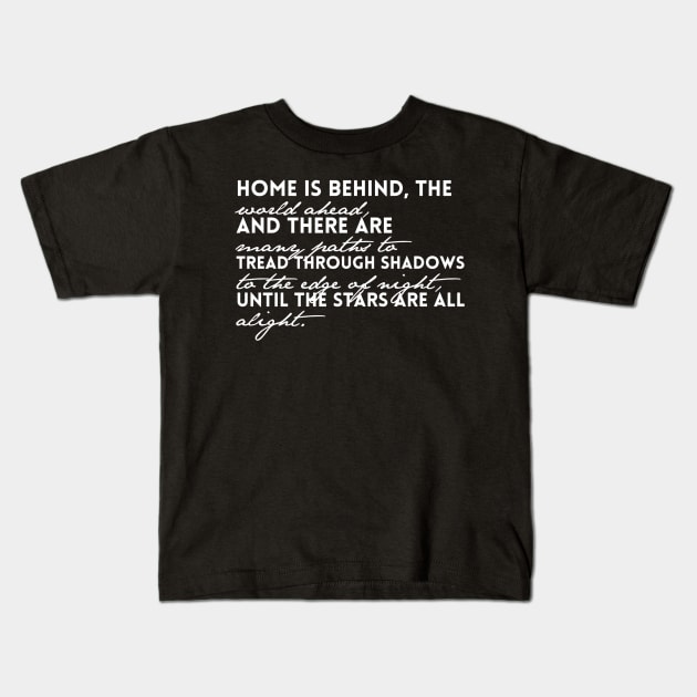 Home is Behind Kids T-Shirt by cipollakate